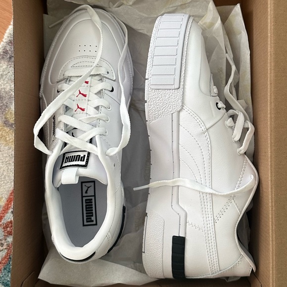 NWT 🔥 Puma Cali Sport Repeat Cat White and Black EXCLUSIVE Sneakers - Picture 2 of 7
